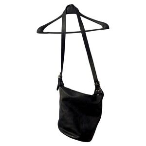 Ce-lab Black vegan Leather Bucket Bag Adjustable Strap Shoulder Bag Purse‎